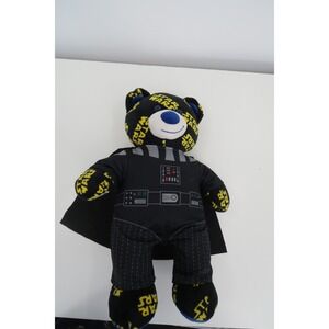 Build A Bear Star Wars Darth Vader Teddy Bear Plush Black Yellow Logo